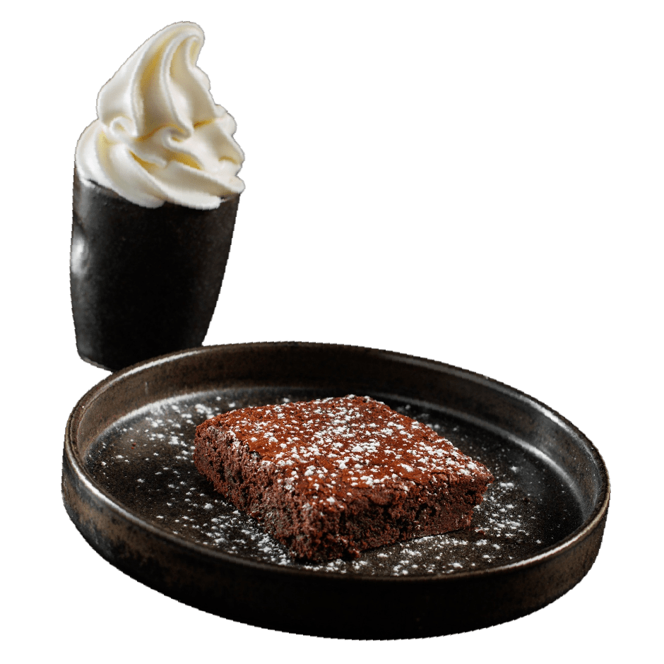 Halal loaded brownie dessert at Legends